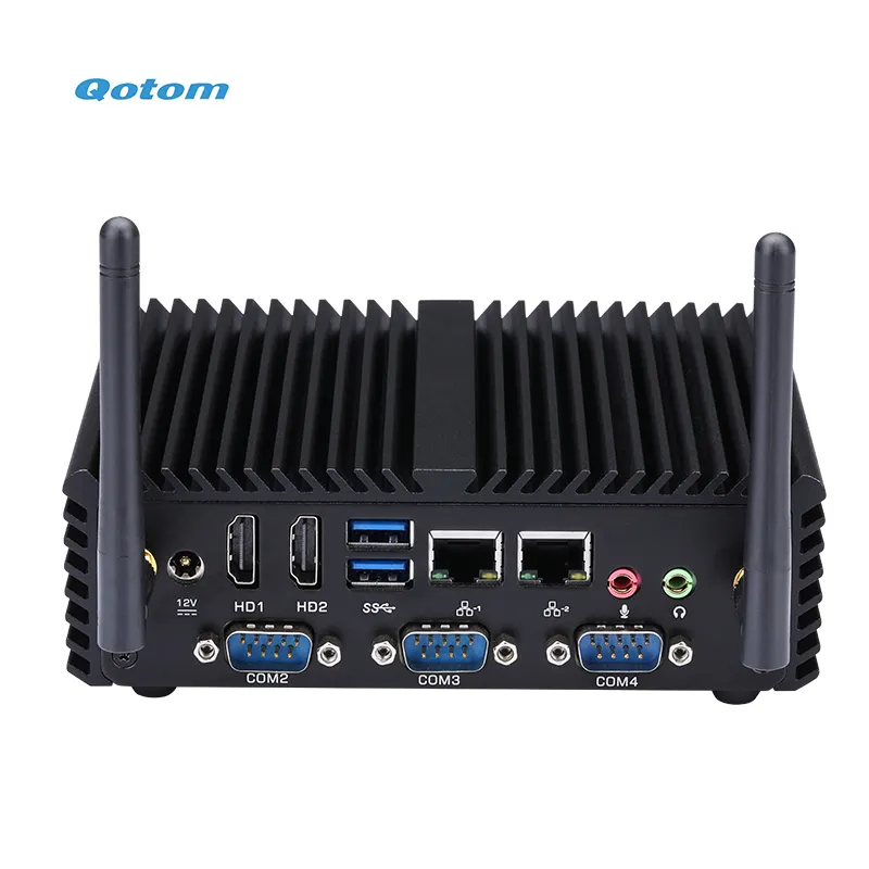 Mini processore industriale i7 Core PC Fanless integrato Celeron Core i3 i5 Mini PC I7 Qotom opzionale