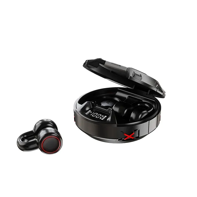 Fones de ouvido wireless de condução óssea k23, earbuds com bluetooth 5.3, aparelho auditivo, gancho para jogos esportivos
