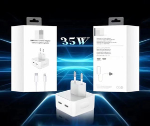 35w Gan Pd çift usb-c Qc3.0 Gan hızlı şarj Usb tip c duvar adaptörü şarj cariphone için Iphone X 12 14 için Apple - Product Image 1