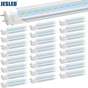JESLED 4FT发光二极管T8 a型 + b型管灯24W (65w等效) 3072LM 6000K透明盖单端或双端供电ETL上市 - Product Image 1