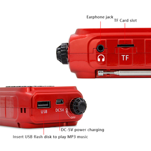 2021便携式usb tf卡FM AM收音机，带扬声器和MP3 - Product Image 4