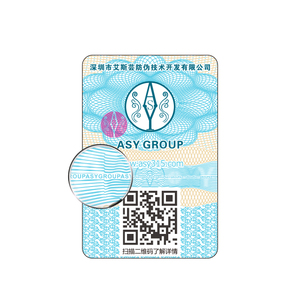 Adesivo con codice QR di verifica dell'autenticità di sicurezza con stampa personalizzata dal Design unico