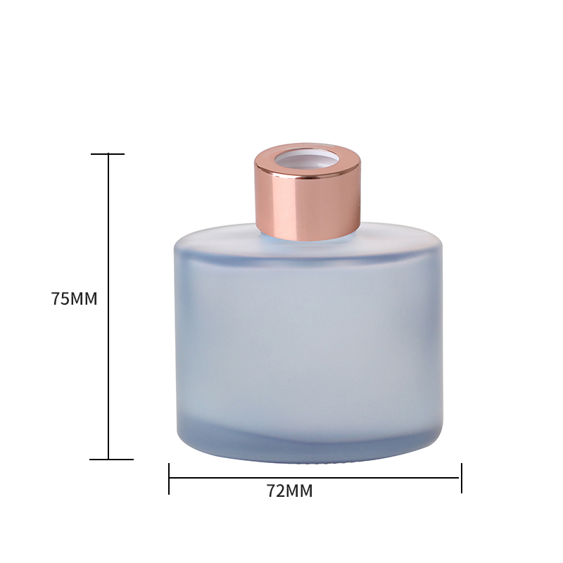 100 ml bleu givré + bouchon intérieur + anneau en or rose
