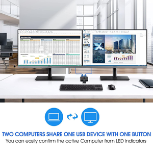 USB3.0スイッチセレクターKVMスイッチ2in1プリンターキーボードスプリッターUSB双方向スイッチャーボックス共有スイッチ - Product Image 6