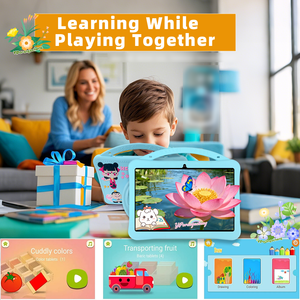 Yüksek performanslı MTK çocuklar Tablet toplu toptan Infantil eğitim <span class=keywords><strong>Android</strong></span> oyun çift kamera 4000mAh Octa çekirdek işlemci 4GB - Product Image 4