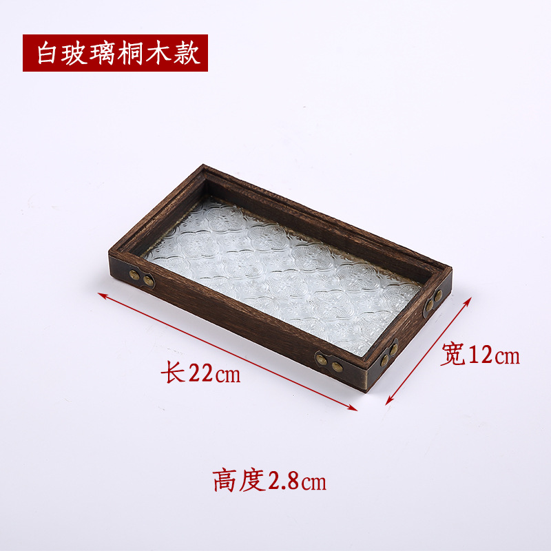 White glass paulownia wood, refired, 22*12*2.8 mm