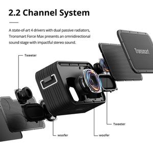 Tronsmart Force Max，配有80w立体声IPX6防水扬声器，为派对/海滩/旅行无线扬声器提供15小时播放时间 - Product Image 2