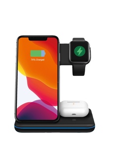 อุปกรณ์ชาร์จไวไร้สายแบบ3 in 1 10W, มาใหม่2021สำหรับ Apple airpods Pro พร้อมระบบป้องกัน OTP - Product Image 1