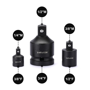 11ピースインパクトソケットアダプターとレデューサーセット | 1/4 " - 3/8" - 1/2 "インパクトドライバーコンバーター、クロムモリブデン合金セット - Product Image 4
