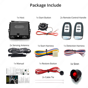 Funciones completas PKE sistema de arranque y parada del motor PKE sistema de arranque de botón pulsador sin llave alarma de coche con llave inteligente con arrancador de motor remoto - Product Image 2