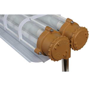 Ip65 2x18w 2x20w led tri-geçirmez patlama korumalı lamba fikstür t8 tek ve çift floresan lamba kimyasal fabrika yağ istasyonu için - Product Image 2