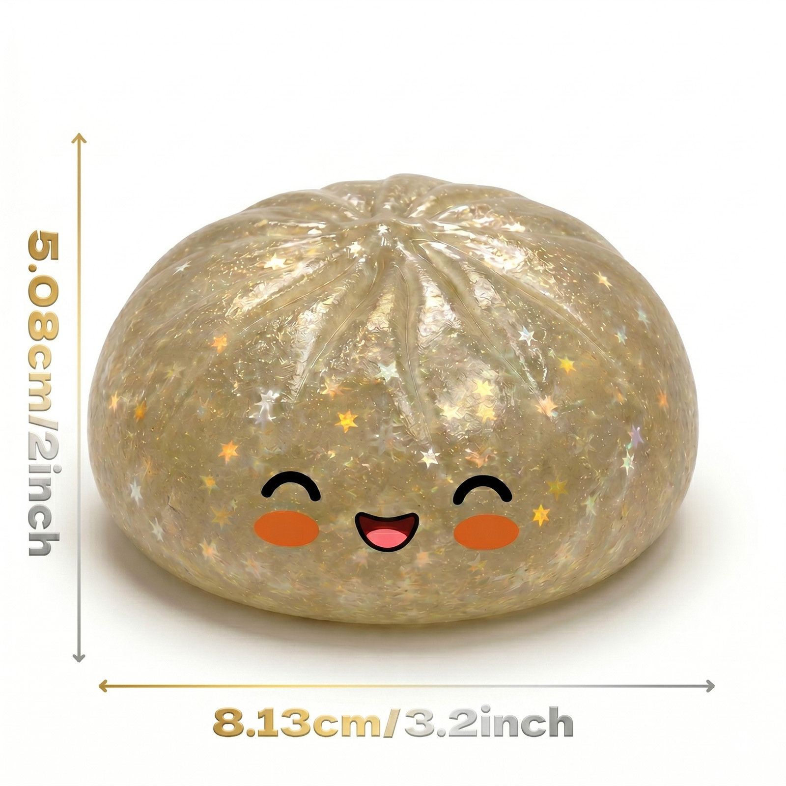 8.5 cm pectin star-shimmering sequin,