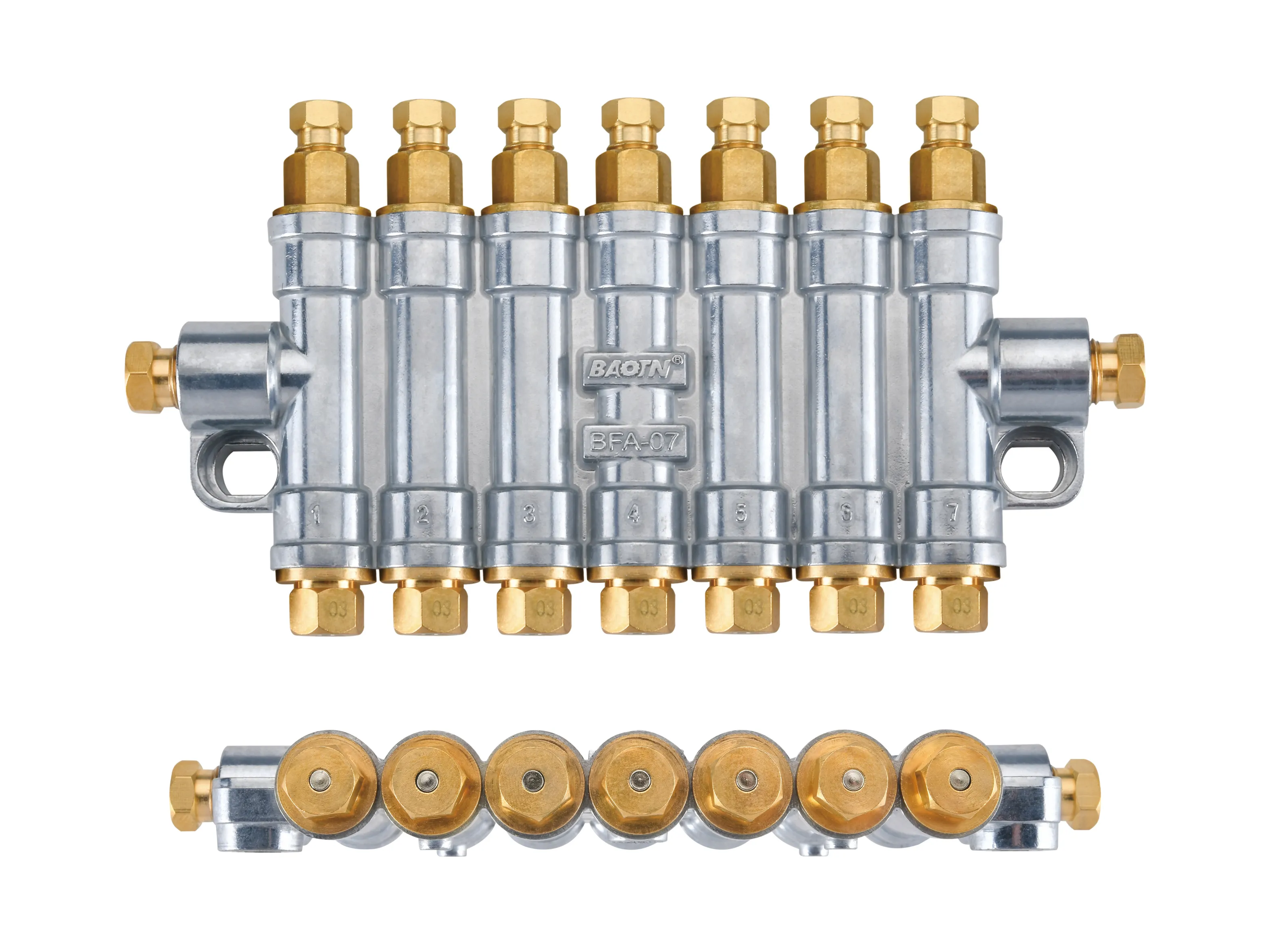 Distribuidor de grasa volumétrica, sistema de lubricación de aceite