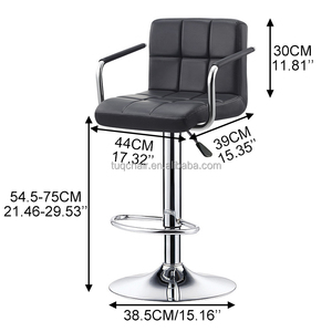 Nhà Máy bán hàng trực tiếp Ergonomic vuông <span class=keywords><strong>Bar</strong></span> phân cho quầy <span class=keywords><strong>bar</strong></span> hot-bán xoay vuông <span class=keywords><strong>Bar</strong></span> phân với armrests cho nhà bếp - Product Image 3