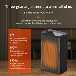 Mini portatile torre Touch Timer telecomando PTC ceramica riscaldamento rapido aria calda Smart casa riscaldatore con testa di visualizzazione oscillante - Product Image 4