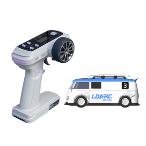 LDARC V64 בקנה מידה 1:64 מיני <span class=keywords><strong>RC</strong></span> RTR תחביב שלט רחוק רכב דגם RGB תאורה עם מעטפת גוף להחלפה עשה זאת בעצמך (אפור)