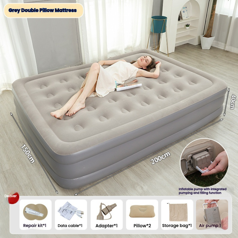 Gray double layer mattress