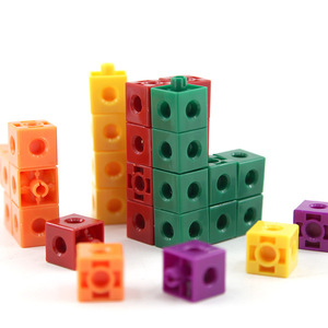Ilkokul matematik öğretim yardımcıları kare blok plastik bulmaca yapı taşları çocuk eğitici oyuncaklar büyük parçacıklar - Product Image 1
