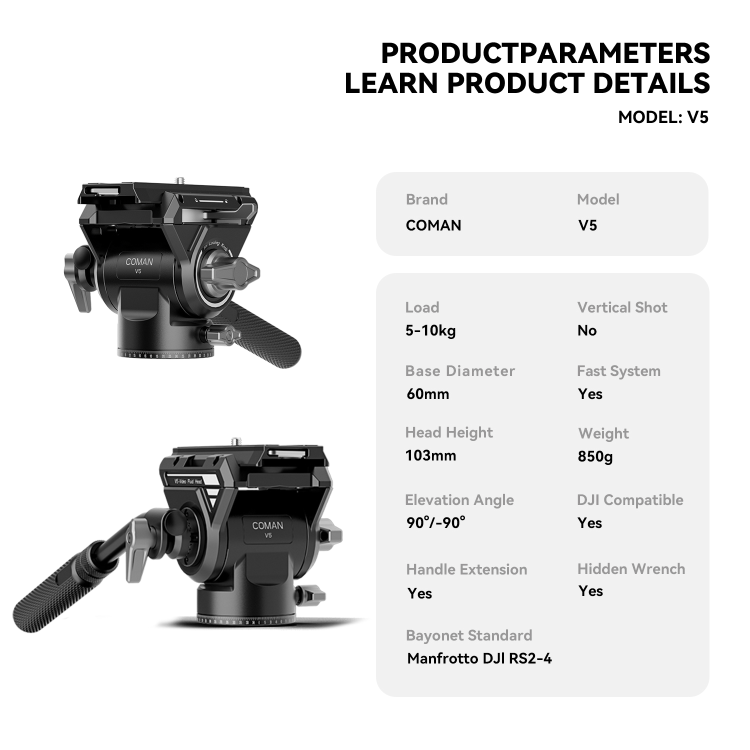 V5-Fluid head (for all M1 models)