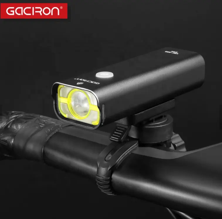Gaciron luz de led recarregável 800lm, lanterna para bicicleta, dobrável, luz dianteira, led, à prova d'água, V9C-800-01