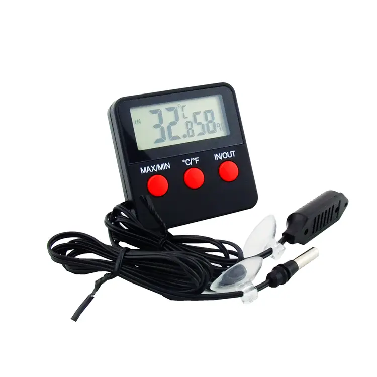 Цифровой термометр HEDAO для рептилий и аквариумов, комнатный термометр, измеритель температуры и влажности для комнаты, рыбы, домашних животных