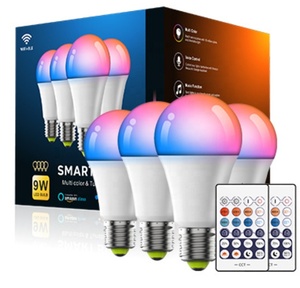 Lampadina WiFi vocale intelligente 9wrgbcct lampadina AlexaGoogle con supporto per il cambio colore della luce - Product Image 5