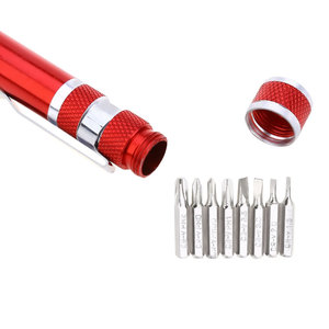 Cacciavite a penna di precisione portatile multifunzione otto in uno strumento di riparazione per telefono cellulare con slot Phillips torce per torcia - Product Image 4