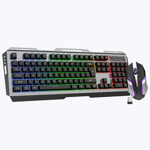 Tailor Anti-ghosting Gaming <strong>Keyboard</strong> Mouse Combo RGB Backlit Rechargeable Wireless Gaming <strong>Keyboard</strong> and Mouse Kit (Black) - Product Image 1