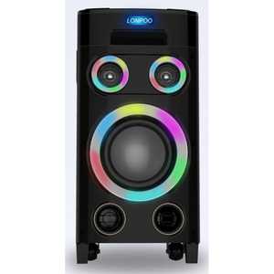 流行的工厂DJ音响扬声器，带发光二极管轻音乐系统和USB调频支持塑料手推车卡拉ok扬声器 - Product Image 1