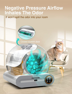 2023 Petfessor yeni daha az navlun maliyeti büyük otomatik kedi kutusu ile App uzaktan kumanda sağlık monitör kedi kum kabı - Product Image 3