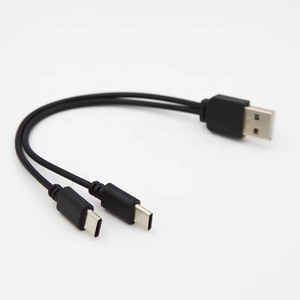 USB 2-in-1 2.0ตัวผู้เป็นตัวแยก USB Type C ตัวผู้เป็นตัวแยกสายทองแดงบริสุทธิ์สำหรับ3A ชาร์จเร็วป้องกันสายทองแดงบริสุทธิ์สำหรับคอมพิวเตอร์ - Product Image 2