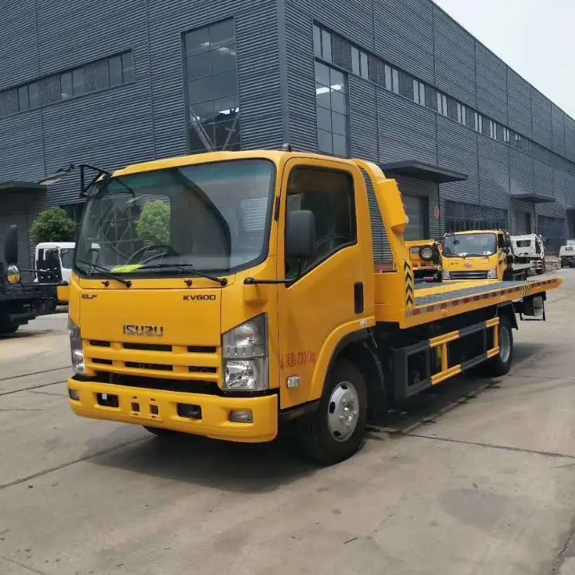 4 Ton Nieuwe Isuzu Flatbed Tow Trucks Wreckers Voor Verkoop