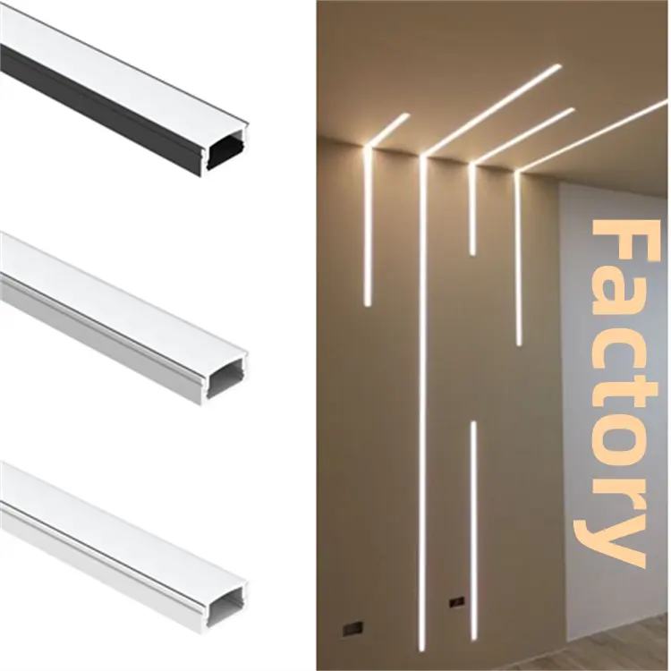 Voor Plafondkast Ld Verlichting Strip Bar Lineaire Lamp 6063 Alu Profil U Kanaal Heatsink Extrusie Oppervlak Led Aluminium Profiel