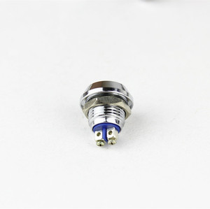 2Pin Mini <strong>Switch</strong> 12mm 2A Waterproof <strong>Switch</strong> Momentary <strong>Push</strong> <strong>Button</strong> <strong>Switch</strong> Reset Non-locking Metal Shell 1NO - Product Image 5