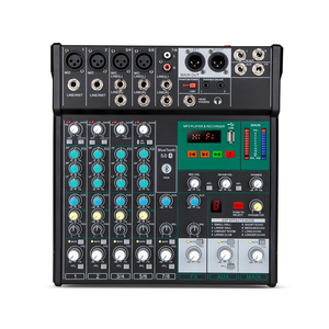 8 canali DJ Mixer Audio musica Mixer Console di mixaggio USB MP3 ingresso per Computer 48V alimentazione Phantom 16-Bit DSP Metal - Product Image 1