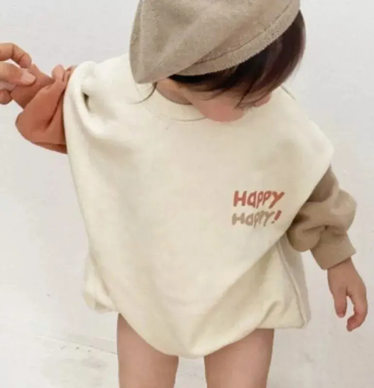 Baju Monyet Gelembung Bayi, Baju Monyet Lengan Panjang Musim Gugur Terry Perancis