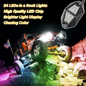 NEWWIND Aluminum Whip Light APP Control Chasing Strobe Stack <strong>LED</strong> Whip With 4/<strong>6</strong>/8Pod Rock Light <strong>Kit</strong> for UTV ATV Polaris Off Road - Product Image 4