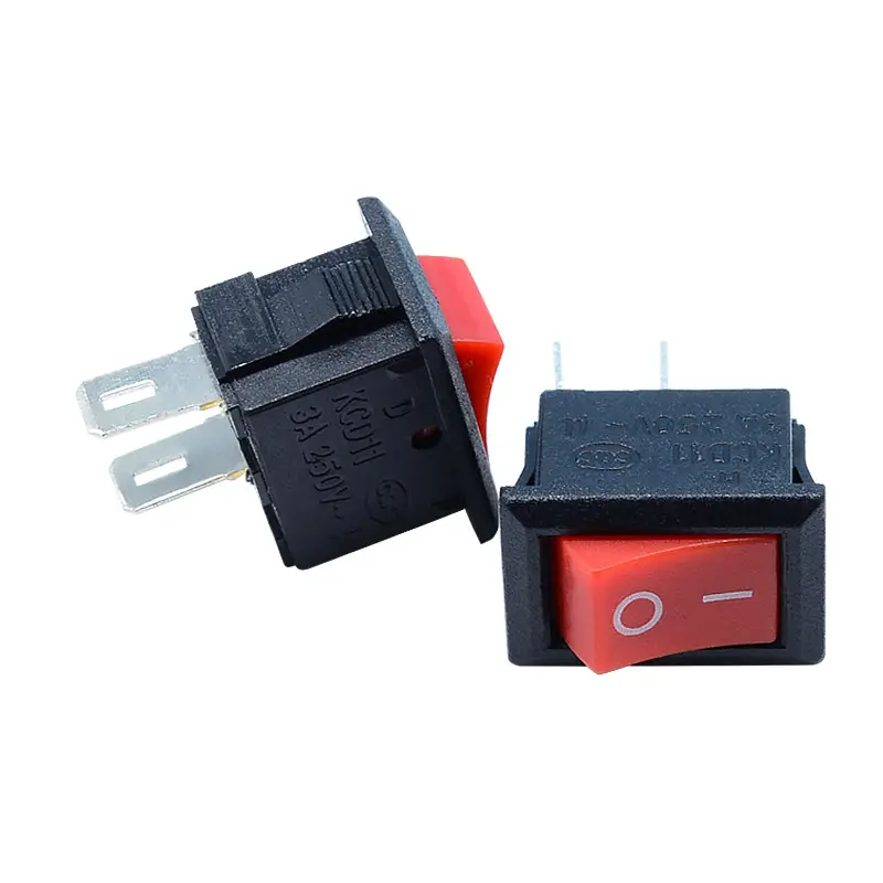 JYD 10X15 3 pin/2 pin rocker kepala merah saklar kecil 2nd saklar kunci roda gigi konektor komponen elektronik