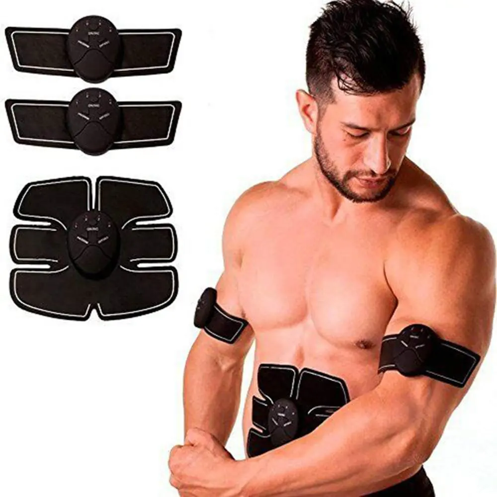 Estimulador abdominal elétrico portátil, dezenas, ems, máquina estimuladora do músculo, abdominal
