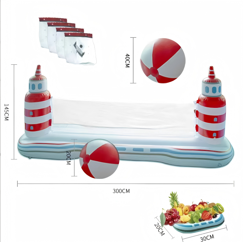 Juego de voleibol Ship, estante blanco.