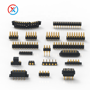 Đồng thau 2.54mm 23456789 Pin mùa xuân POGO Pin mạ Vàng uốn cong đôi hàng POGO pin liên hệ với SMD SMT Dip POGO kết nối - Product Image 2