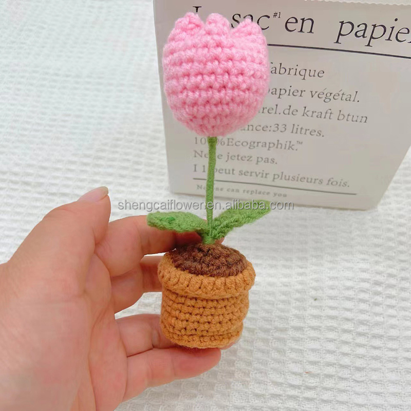 13 petites fleurs de port tricotées au crochet 12*5*5cm