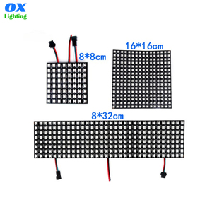 แผงไฟ LED 8x8 RGB LED Matrix 16x16 64x64 SMD 16X32พิกเซลสามารถตั้งโปรแกรมได้ Dc5v Ws2812b อัจฉริยะแบบยืดหยุ่น - Product Image 1