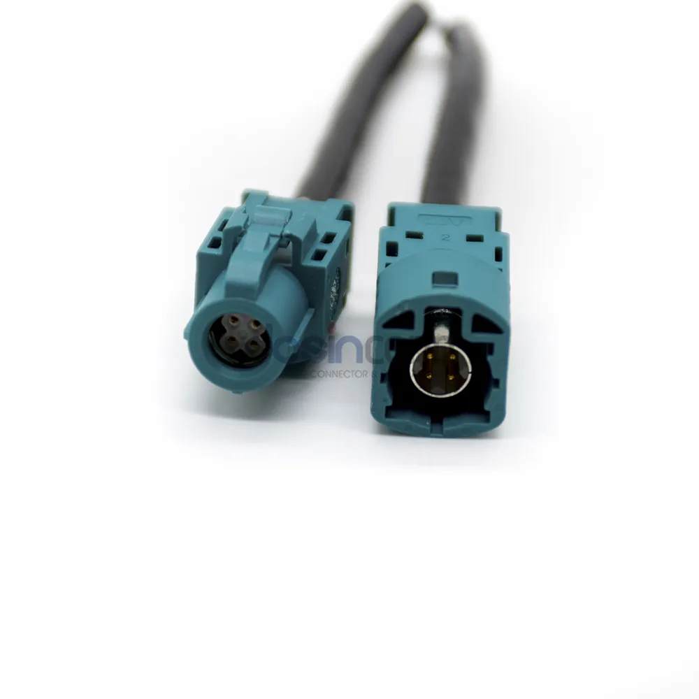 Câble HSD Fakra Z connecteur 4 broches HSD 4 P Z codé mâle vers HSD 4 P Z câble d'extension femelle codé