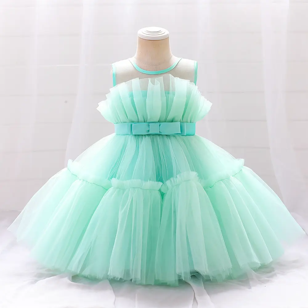 Vendita calda neonate abbigliamento abito da ballo per bambini Fashion Party Wedding Princess Frock Baby Dresses For Girls