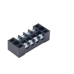 15A 4P 600V tipo fijo tornillo de doble fila bloque de terminales de conductor de latón TB1504 bloques de barrera de conector de cable - Product Image 2
