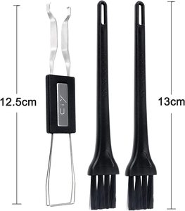 Multi-functional 2 in 1 Steel <strong>Keyboard</strong> <strong>Key</strong> Switch <strong>Mechanical</strong> Keycaps Puller with Cleaning Brush*2