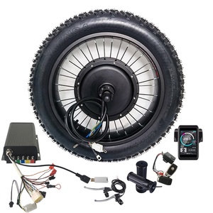 Elektrikli arka Hub Motor tekerlek 48V 60V 72V 5000W elektrikli bisiklet kiti ile isteğe bağlı lityum iyon batarya, denetleyici ve LCD ekran - Product Image 1