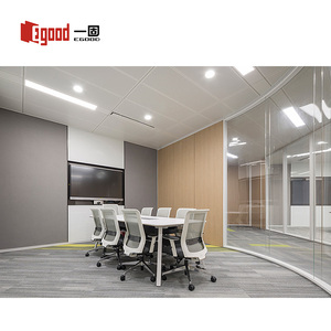 Pannello utilizzato del sistema del muro divisorio dell'ufficio a buon mercato con la progettazione economica di alluminio di profilo per lo spazio interno della costruzione commerciale - Product Image 1