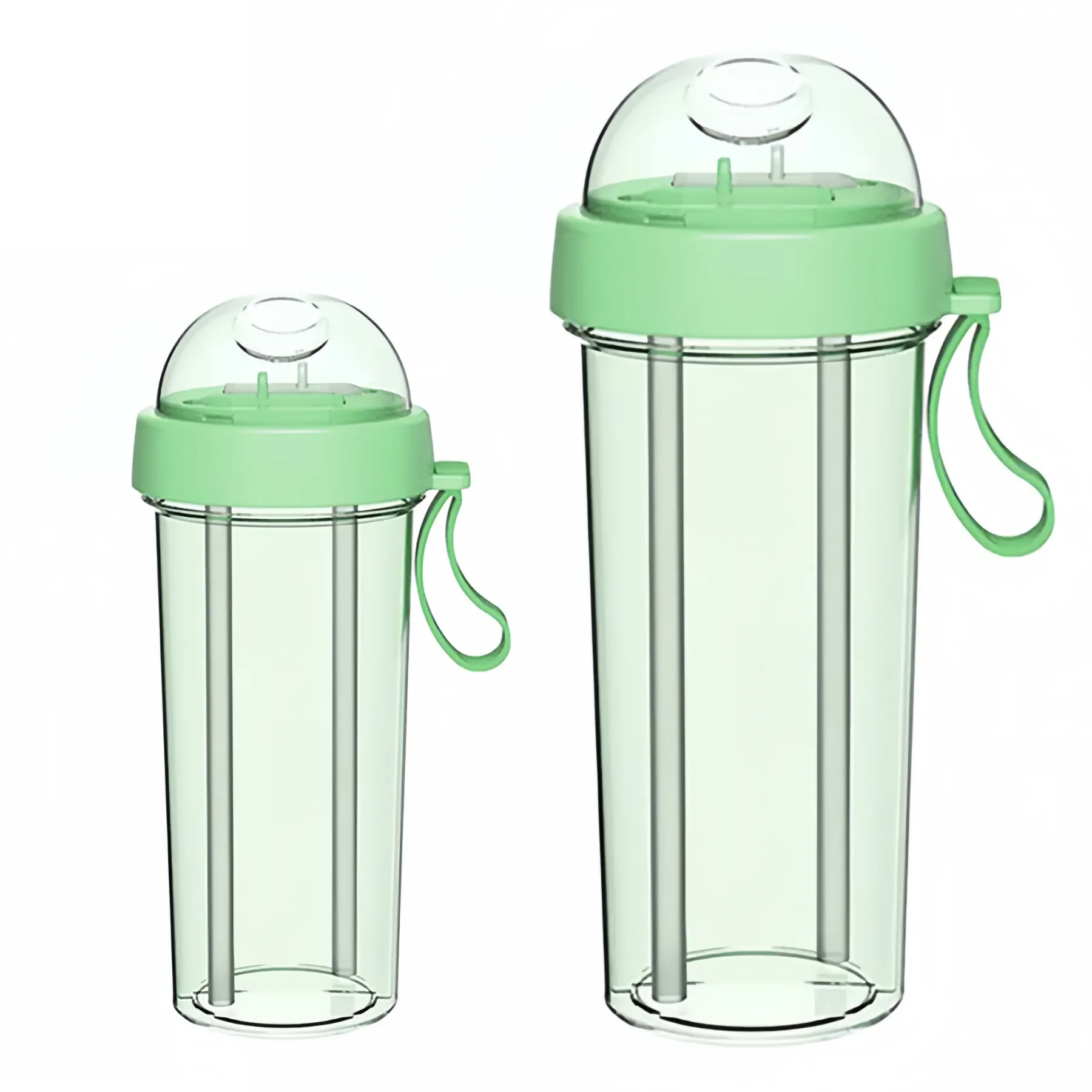 Nieuw Product Een Kopje Dual-Use Plastic Fles Stro Scheiding Kleur Plastic Flessen Eenvoudige Outdoor Plastic Fles Met Custom